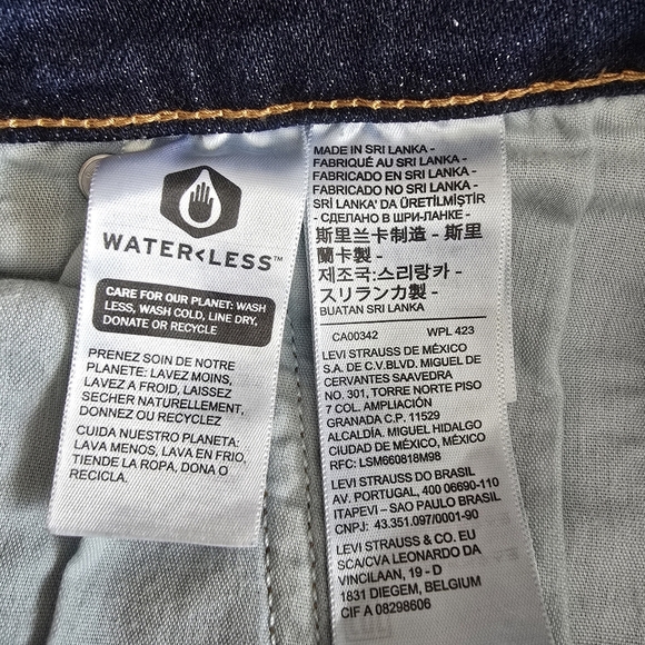 Levi's Ribcage Straight Ankle dark wash distressed jeans size 28 - Picture 13 of 15